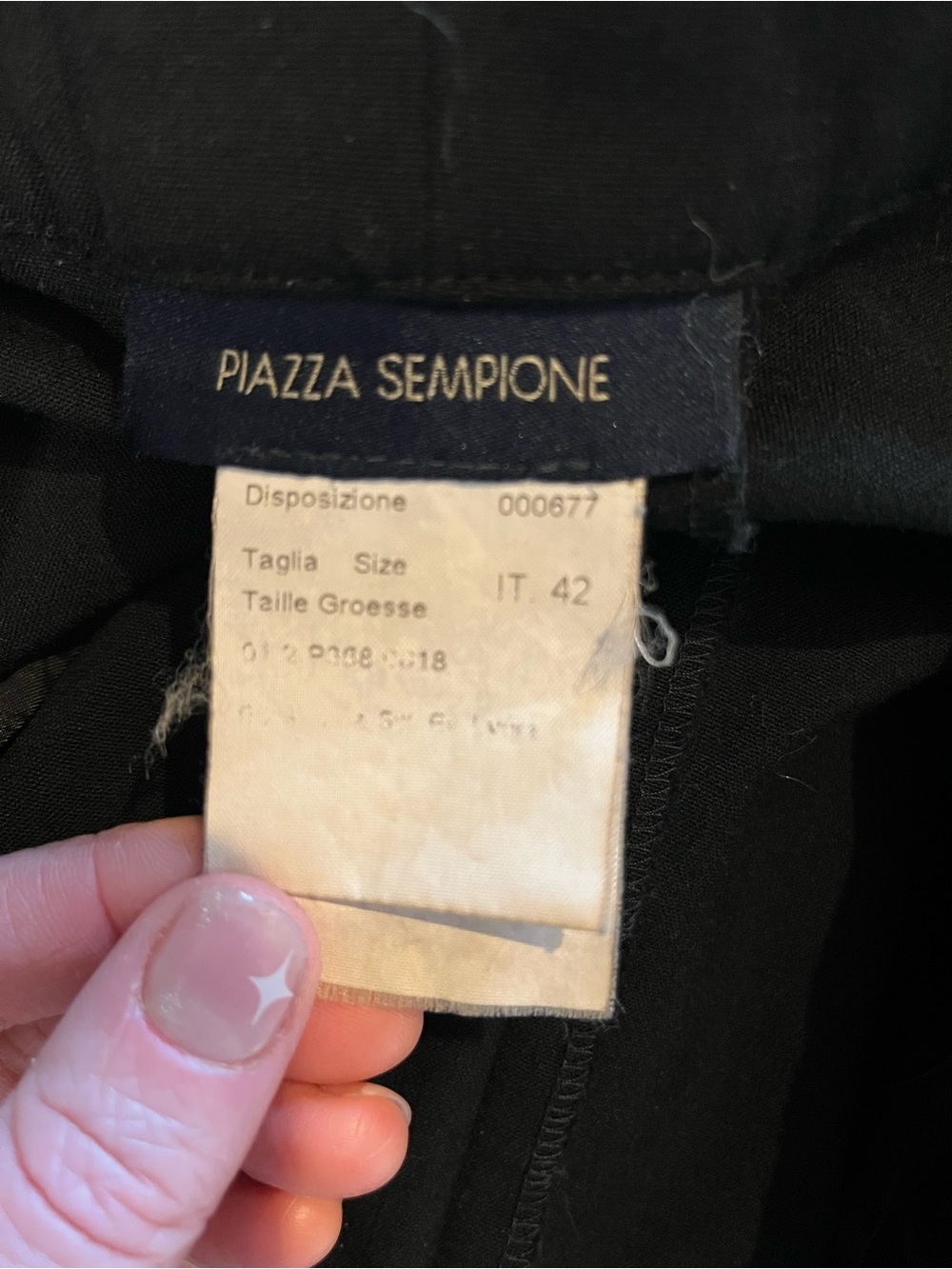 Piazza Sempione Italian Wool Black Tailored Trousers IT 42 US 6 - Picture 3 of 9
